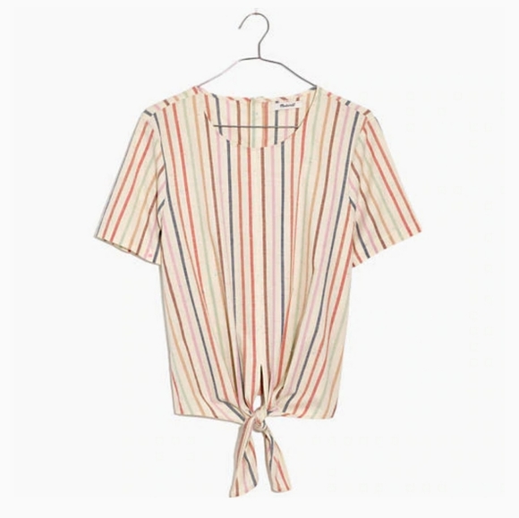 Madewell artist tie front shirt - Picture 1 of 3